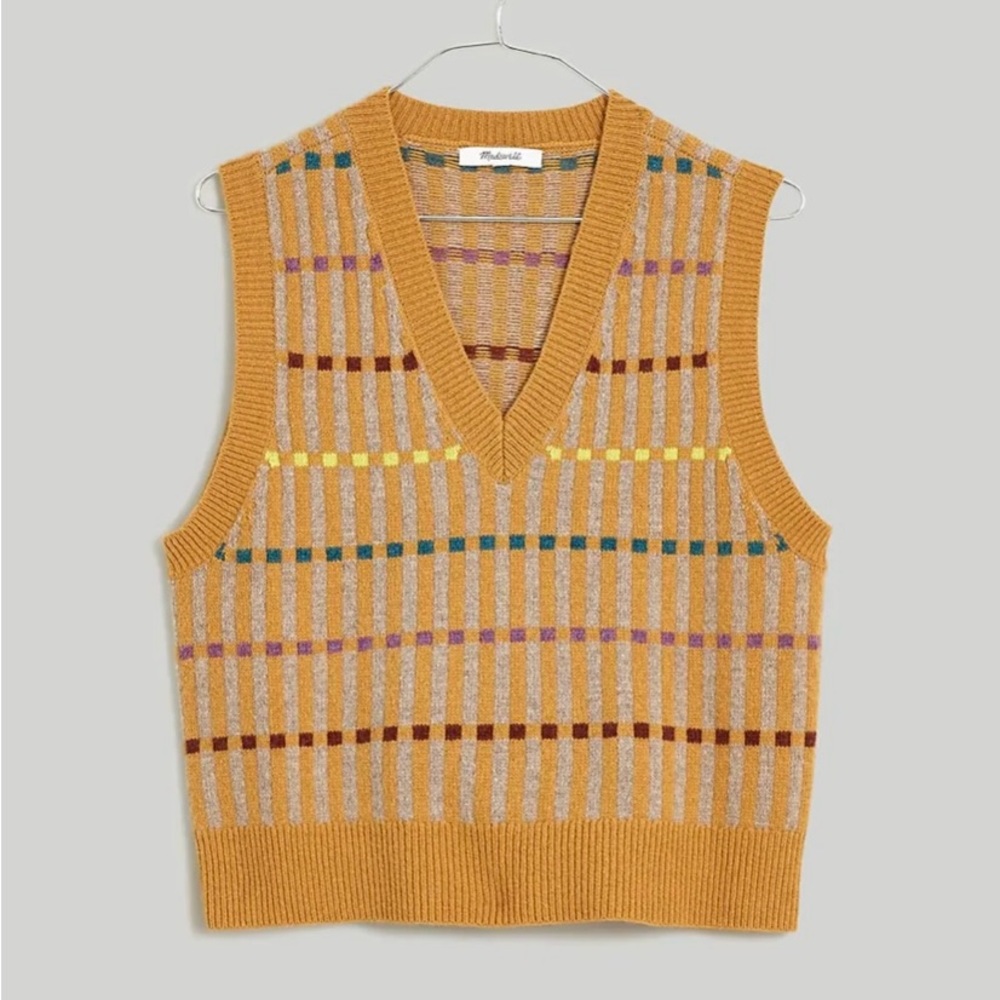 NWT Madewell V-neck Jacquard Sweater Vest